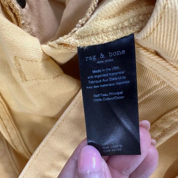RAG AND BONE Mustard Yellow Straight Leg Jeans SIZE 27 - Picture 9 of 9